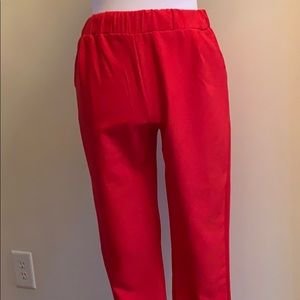 Bright red Capri pant